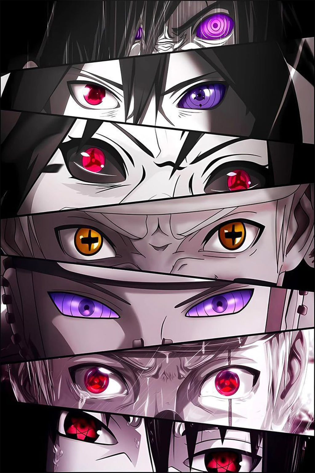 Eyes of the Shinobi: Legendary Dojutsu Collage Frame